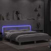vidaXL Estructura de cama cabecero y luces LED blanca 160x200 cm