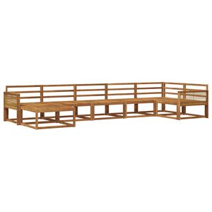 vidaXL Conjunto de sof&aacute;s de exterior 7 pcs Natural