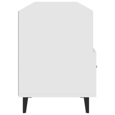 vidaXL Mueble de TV madera contrachapada blanco 102x35x50 cm