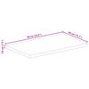 vidaXL Tablero de mesa rectangular madera maciza acacia 60x40x3,8 cm