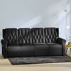 vidaXL Sill&oacute;n reclinable de masaje de 4 plazas cuero sint&eacute;tico negro