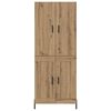 vidaXL Alacena Roble artesanal 69,5 x 34 x 180 cm Madera contrachapada