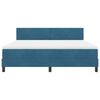 vidaXL Cama Box Spring LED con LED Azul Oscuro 180 x 200 cm Terciopelo