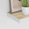 vidaXL Estante flotante de pared 2 uds MDF roble y blanco 40x23x3,8 cm