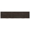 vidaXL Estante pared madera roble tratada marr&oacute;n oscuro 220x50x(2-6)cm
