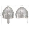 vidaXL R&eacute;plica de casco de caballero medieval antiguo LARP acero plata