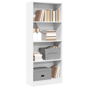 vidaXL Estanter&iacute;a de madera de ingenier&iacute;a blanca 60x24x143 cm