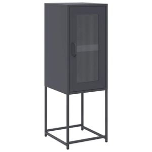 vidaXL Aparador de acero laminado en fr&iacute;o gris antracita 36x39x107 cm
