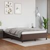 vidaXL Estructura de cama sin colch&oacute;n cuero sint&eacute;tico marr&oacute;n 140x190cm