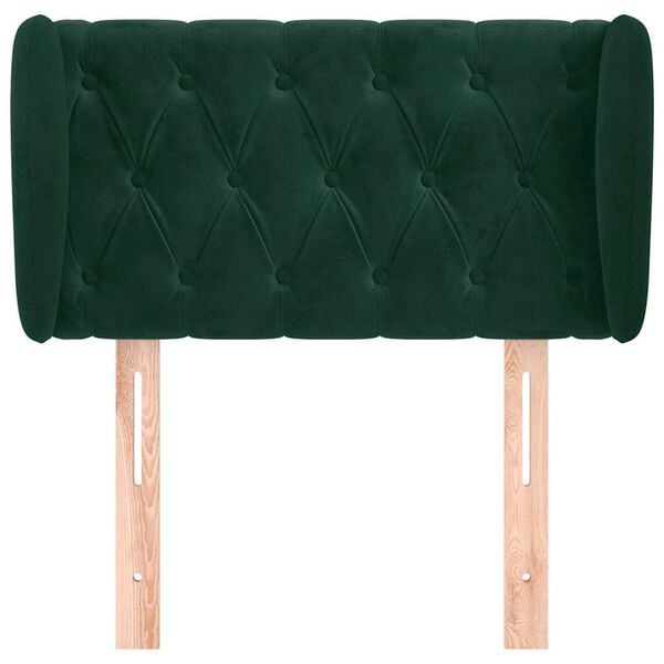 vidaXL Cabecero de terciopelo verde oscuro 83x23x78/88 cm