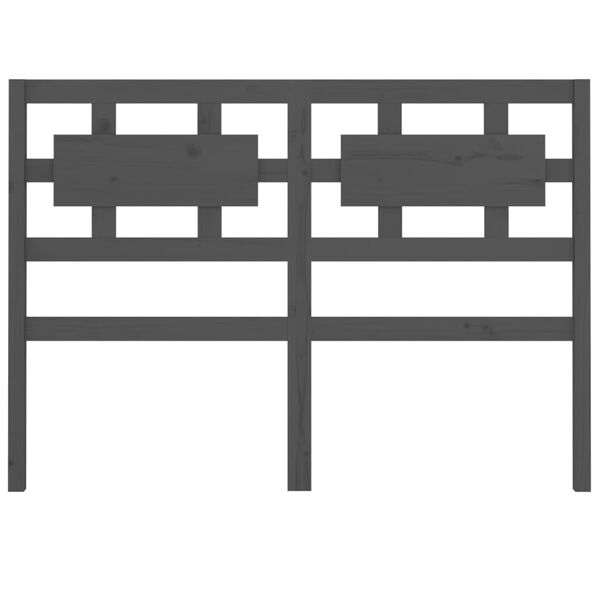 vidaXL Cabecero de cama madera maciza de pino gris 185,5x4x100 cm