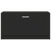 vidaXL Banco zapatero negro 80x24x45 cm madera de ingenier&iacute;a