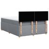 vidaXL Cama box spring con colch&oacute;n tela gris claro 140x200 cm