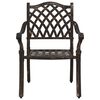 vidaXL Conjunto de Comedor de Jard&iacute;n 5 pcs Bronce Aluminio