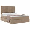 vidaXL Cama con almacenamiento Capuchino 140 x 200 cm Cuero sintético