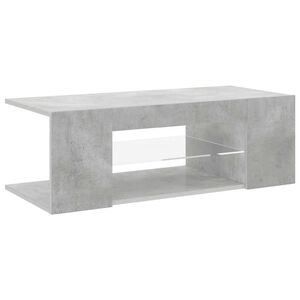 vidaXL Mueble de TV con luces LED gris hormig&oacute;n 90x39x30 cm