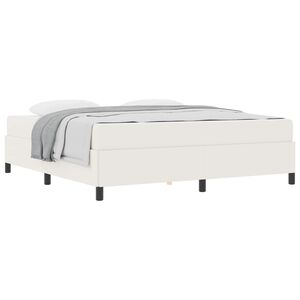 vidaXL Estructura de cama con colch&oacute;n Crema 180 x 200 cm tela