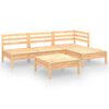 vidaXL Juego de muebles de jardín 5 piezas madera maciza pino