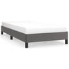 vidaXL Estructura de cama sin colch&oacute;n cuero sint&eacute;tico gris 80x200 cm