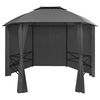 vidaXL Carpa de jard&iacute;n con cortinas hexagonal 360x265 cm