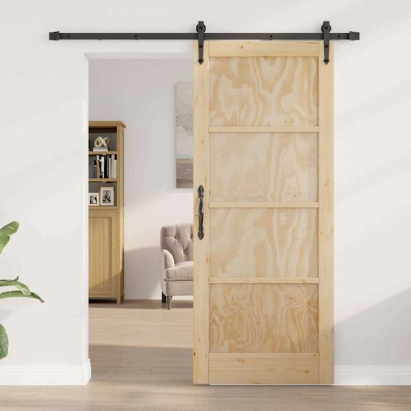 vidaXL Puerta Corredera ORKDAL Marr&oacute;n 83 x 202 cm