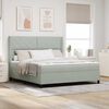 vidaXL Cama tipo Box Spring Gris Claro 180 x 200 cm Terciopelo