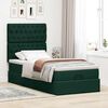 vidaXL Estructura cama otomana colchones verde oscuro 90x190cm