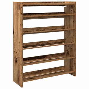 vidaXL Zapatero madera contrachapada madera vieja 80x25x100 cm