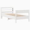 vidaXL Estructura de cama sin colch&oacute;n madera de pino blanca 90x200 cm