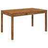 vidaXL Mesa de cena de jard&iacute;n LAREN Natural 141 x 80,5 x 75 cm