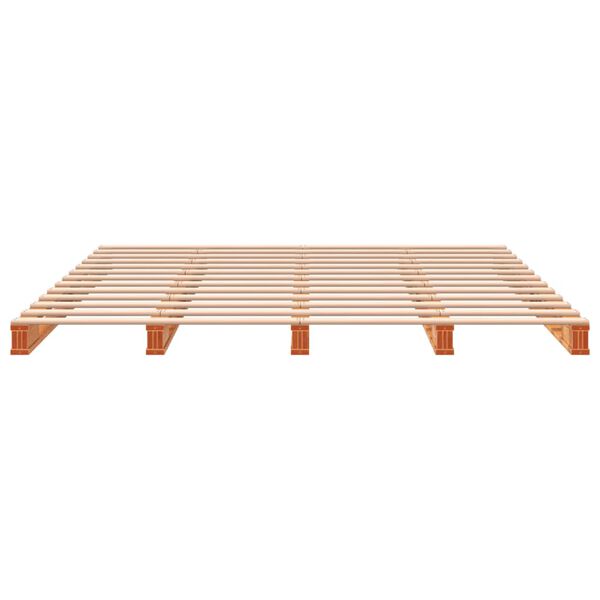 vidaXL Cama de palets madera maciza de pino marr&oacute;n cera 180x200 cm