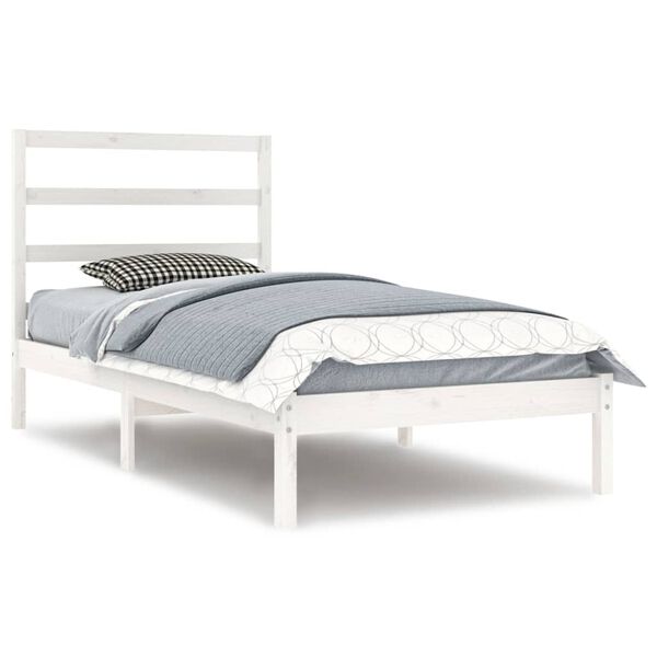 vidaXL Estructura de cama sin colchón madera de pino blanca 90x200 cm