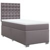 vidaXL Cama box spring con colch&oacute;n cuero sint&eacute;tico gris 90x200 cm