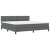 vidaXL Cama tipo Box Spring con colch&oacute;n Gris oscuro 200 x 200 cm tela