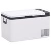 vidaXL Nevera con asa PP y PE negro y blanco 18 L