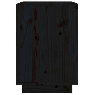 vidaXL Mesitas de noche 2 uds madera maciza de pino negro 40x35x50 cm