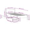 vidaXL Estructura cama con cajones madera maciza pino blanca 90x190 cm