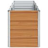 vidaXL Arriate de acero galvanizado plateado 240x40x45 cm