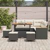 vidaXL Conjunto de sof&aacute;s de jard&iacute;n 9 pcs Negro rat&aacute;n sint&eacute;tico