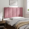 vidaXL Cabecero de cama acolchado Hanko terciopelo rosa 100 cm
