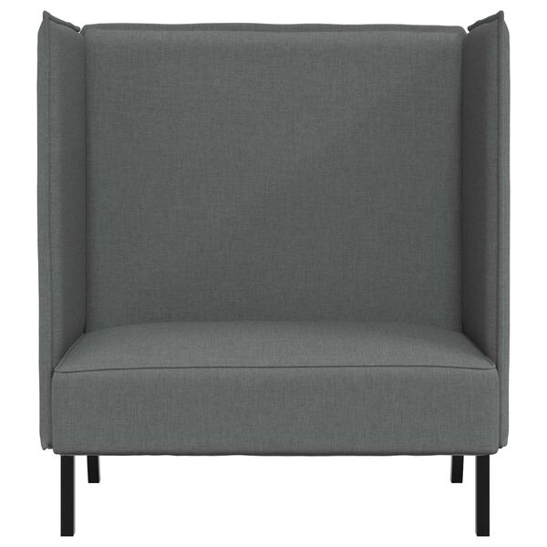 vidaXL Sofa de Espalda Alta 101cm Gris oscuro tela