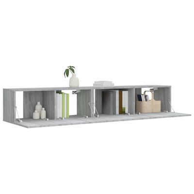 vidaXL Set de muebles para TV 2 pzas madera contrachapada gris Sonoma