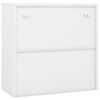 vidaXL Armario de oficina con puerta corredera acero blanco 90x40x90cm