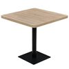 vidaXL Mesa bar bistr&oacute; MDF y acero cuadrada color roble 80x80x75 cm