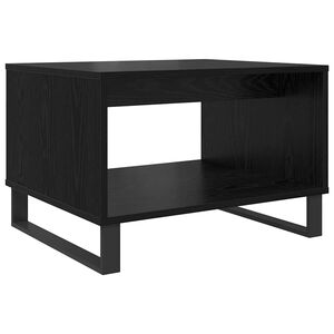 vidaXL Mesa de Caf&eacute; Roble negro 60 x 50 x 40 cm Madera contrachapada