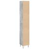 vidaXL Armario de ba&ntilde;o madera contrachapada gris hormig&oacute;n 30x30x190 cm