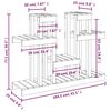 vidaXL Soporte para plantas madera maciza de pino 104,5x25x77,5 cm