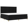 vidaXL Cama Box Spring LED con colch&oacute;n Negro 200 x 200 cm tela
