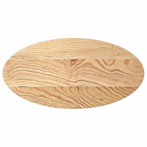 vidaXL Tablero de mesa ovalado madera maciza de roble 80x40x2 cm