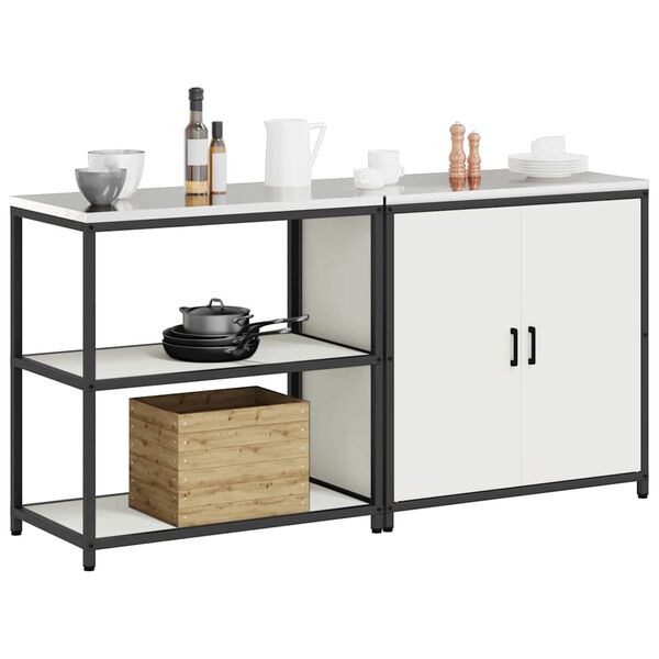 vidaXL Juego de Almacenamiento de Cocina 2 pcs Acero laminado en fr&iacute;o